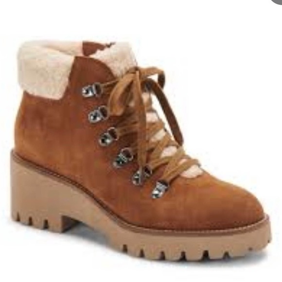 Blondo Shoes - Blondo Devin Waterproof Faux-Shearling Suede Bootie